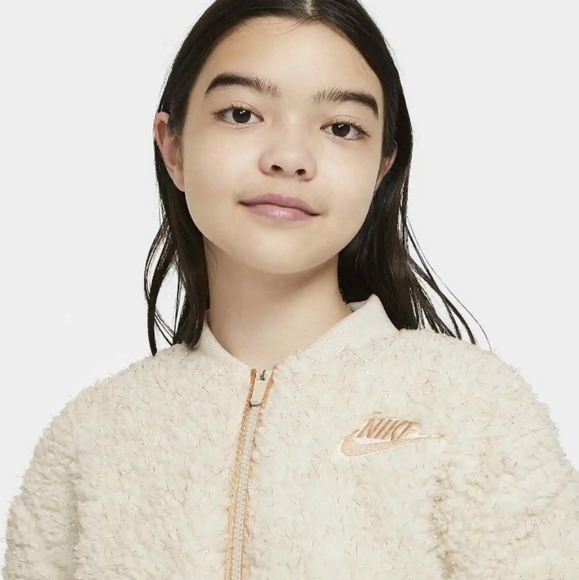 Nike Sportswear Full Zip Sherpa Jacket. Brand New. Big Kids Size: Large - Picture 3 of 6